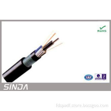 Outdoor armored fiber optic cable with 24 core / 72 cores u